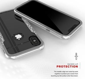 Zizo Zizo Shock Case -Pancerne etui iPhone X ze szkłem na ekran (Silver/Gray) 10