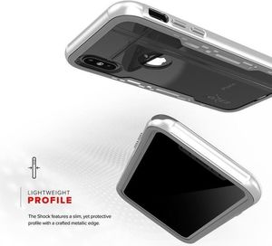 Zizo Zizo Shock Case -Pancerne etui iPhone X ze szkłem na ekran (Silver/Gray) 11