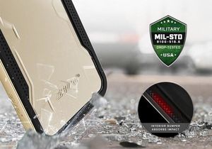 Zizo Zizo Shock Case -Pancerne etui iPhone X ze szkłem na ekran (Silver/Gray) 5