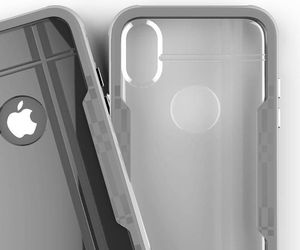 Zizo Zizo Shock Case -Pancerne etui iPhone X ze szkłem na ekran (Silver/Gray) 8