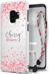 Ringke Ringke Slim Design Cherry Blossom ultracienkie etui pokrowiec Samsung Galaxy S9 G960 + smycz biały 1