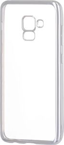 Hurtel Żelowy pokrowiec etui Metalic Slim Samsung Galaxy A8 2018 A530 srebrny 1