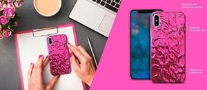 Puro Etui Glam Metal Flex Cover iPhone X różowe 2