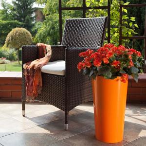 Lamela Doniczka Lilia z wkładem z wkładem połysk Czarny 30x30x57 2