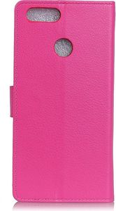 Etui stand litchi Honor 9 różowe 2