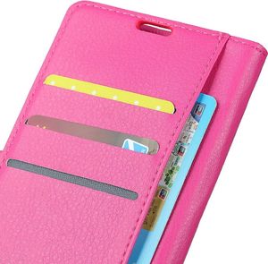 Etui stand litchi Honor 9 różowe 4