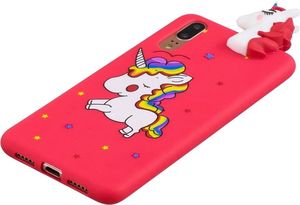 Etui 3D HUAWEI P20 czerwony jednorożec 2
