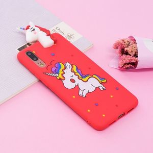 Etui 3D HUAWEI P20 czerwony jednorożec 4