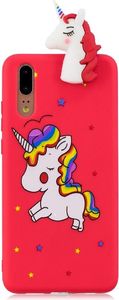Etui 3D HUAWEI P20 czerwony jednorożec 6