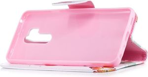 Etui portfel leather LG G7 motyle i kwiaty 4