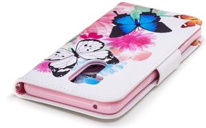 Etui portfel leather LG G7 motyle i kwiaty 5