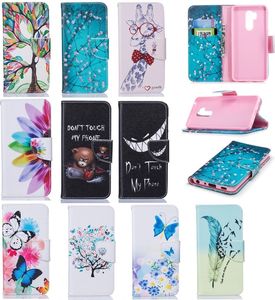 Etui portfel leather LG G7 motyle i kwiaty 8