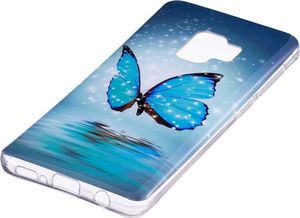 Etui slim case art SAMSUNG S9 SHINY BLUE BUTTERFLY 2