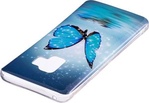 Etui slim case art SAMSUNG S9 SHINY BLUE BUTTERFLY 3