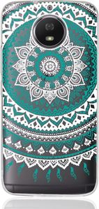 ETUI TPU EDGE HYBRID MOTO G5S CYAN MANDALA PATTERN 2