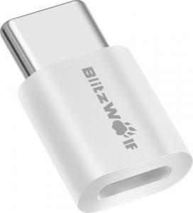 Adapter USB Blitzwolf Adapter USB-C do microUSB biały 2 sztuki (BW-A2) 4