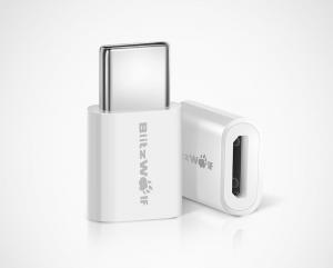 Adapter USB Blitzwolf Adapter USB-C do microUSB biały 2 sztuki (BW-A2) 5
