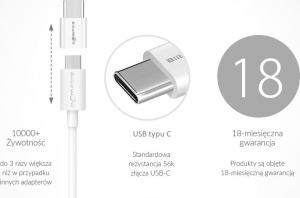 Adapter USB Blitzwolf Adapter USB-C do microUSB biały 2 sztuki (BW-A2) 7