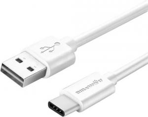 Kabel USB Blitzwolf USB 2.0 typu C - USB 2.0 ; 1m; kolor biały (BW-CB10) 2