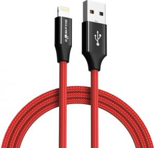 Kabel USB Blitzwolf Lightning - USB 2.0 1,8m czerwony (BW-MF10) 1