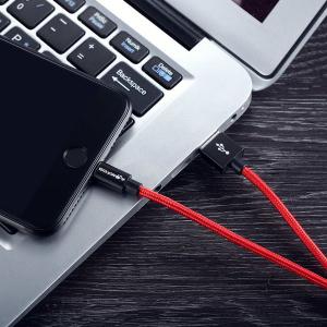 Kabel USB Blitzwolf BW-MF5 Lightning, USB 2.0, 1m, kolor czerwony 5