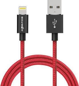 Kabel USB Blitzwolf BW-MF5 Lightning, USB 2.0, 1m, kolor czerwony 1