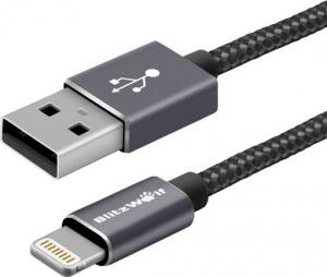 Kabel USB Blitzwolf Lightning - USB 2.0 1m kolor czarny (BW-MF5) 2