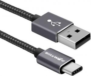 Kabel USB Blitzwolf Micro USB typu C - USB 2.0 1,8m kolor czarny (BW-TC2) 2