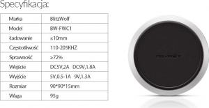 Ładowarka Blitzwolf bezprzewodowa Micro USB kolor czarny (BW-FWC1) 10