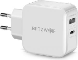 Ładowarka Blitzwolf USB, USB typ C kolor biały (BW-S11) 1