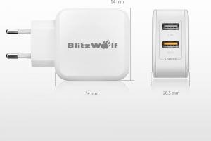 Ładowarka Blitzwolf USB; kolor czarny (BW-S6 EU) 11