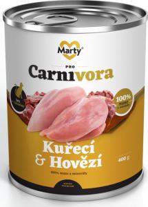 MARTYPET Karma mokra dla kota Carnivora kurczak z wołowiną 400g 1