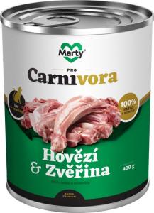 MARTYPET Karma mokra dla kota Carnivora wołowina z dziczyzną 400g 1