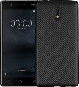Etui Carbon Fiber Nokia 3 czarny/black 1