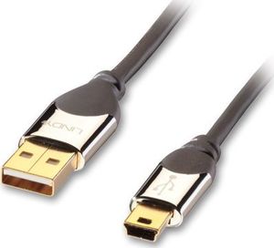 Kabel USB Lindy Lindy 41587 CROMO Kabel USB A - mini USB B - 0,5m 1