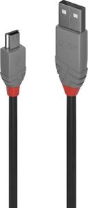 Kabel USB Lindy USB-A - miniUSB 5 m Szary (36725) 1