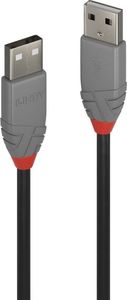 Kabel USB Lindy USB-A - USB-A 5 m Czarny (36695) 1