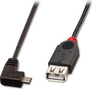 Kabel USB Lindy Lindy 31934 Kabel USB 2.0 OTG Micro-B kątowy - USB A - 0.15m 1