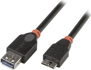 Kabel USB Lindy USB-A - micro-B 0.5 m Czarny 1