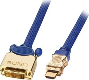 Kabel Lindy HDMI - DVI-D 2m niebieski 1