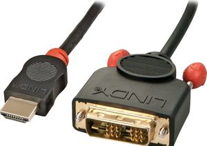 Kabel Lindy HDMI - DVI-D 0.5m czarny 1