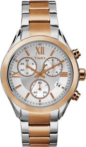 Zegarek Timex Damski TW2P93800 Chronograf srebrno-złoty 1