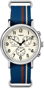 Zegarek Timex Męski TW2P62400 Weekender Chrono niebieski 1