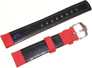 Hirsch Skórzano-materiałowy WR 100M pasek do zegarka 18 mm HIRSCH 03395020-2-18 2