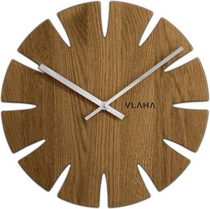 Vlaha Drewniany dębowy ręcznie wykonany zegar ścienny VLAHA VCT1014 1