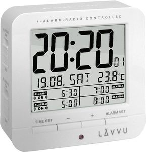 Lavvu Budzik LAVVU LAR0010 Termometr Sensor Light 4 alarmy DCF77 2
