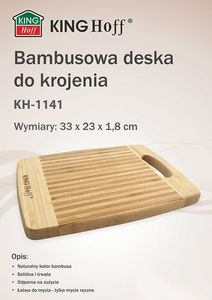 Deska do krojenia KingHoff bambusowa 33x20cm 3
