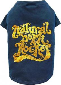 DoggyDolly Koszulka Natural Born Rocker brązowa r. XXL 1