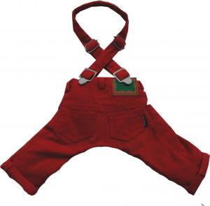 DoggyDolly Spodnie ze sztruksu, czerwone r. XL 1
