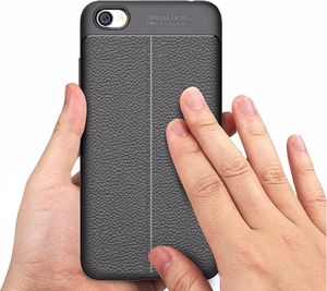 Hurtel Litchi Pattern elastyczne etui pokrowiec Xiaomi Redmi 5A czarny 8